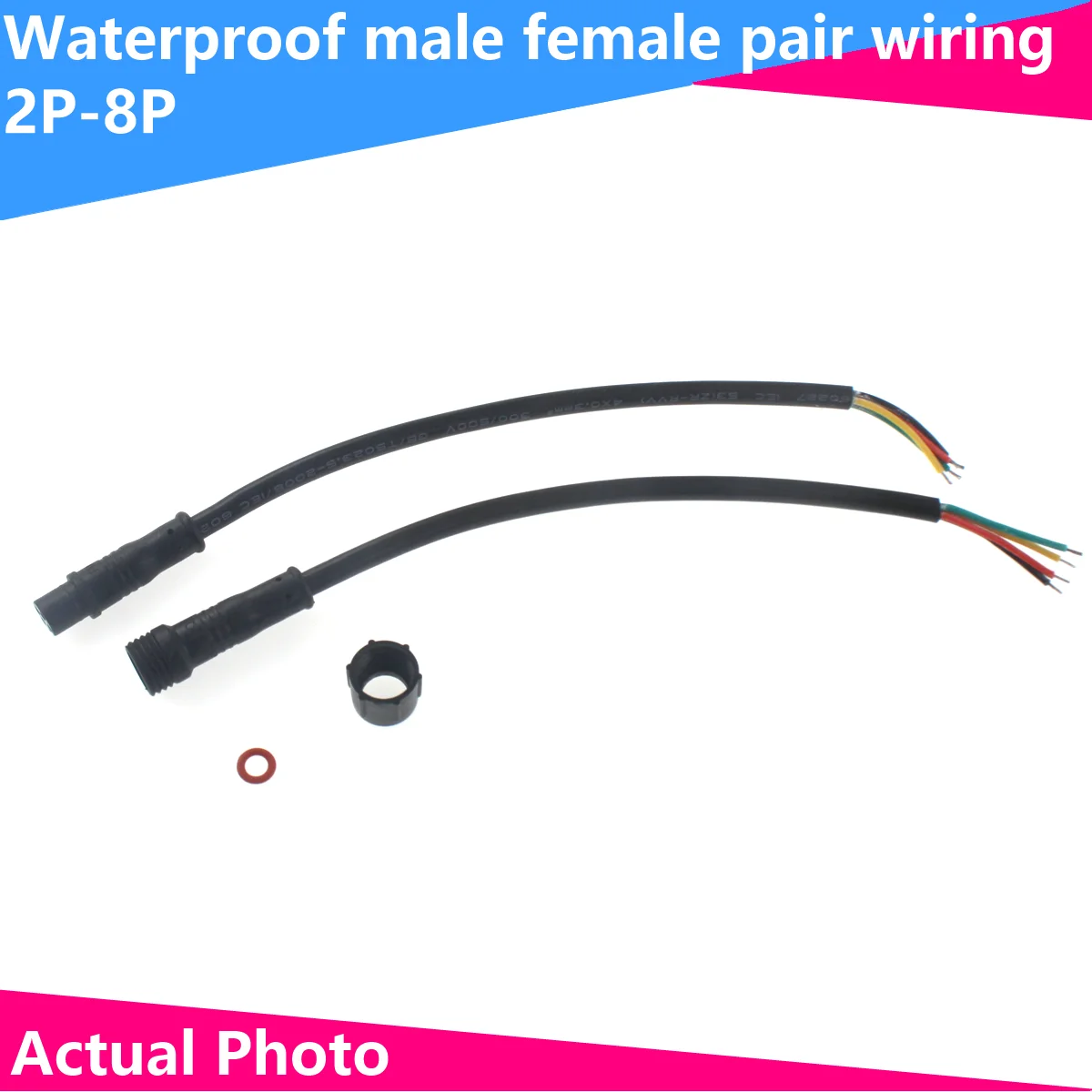 Waterproof Male Female Docking Plug 2/3/4/5/8P pin Aviation Industry Power Supply Quick Connector Outdoor LED Wire Socket AWG