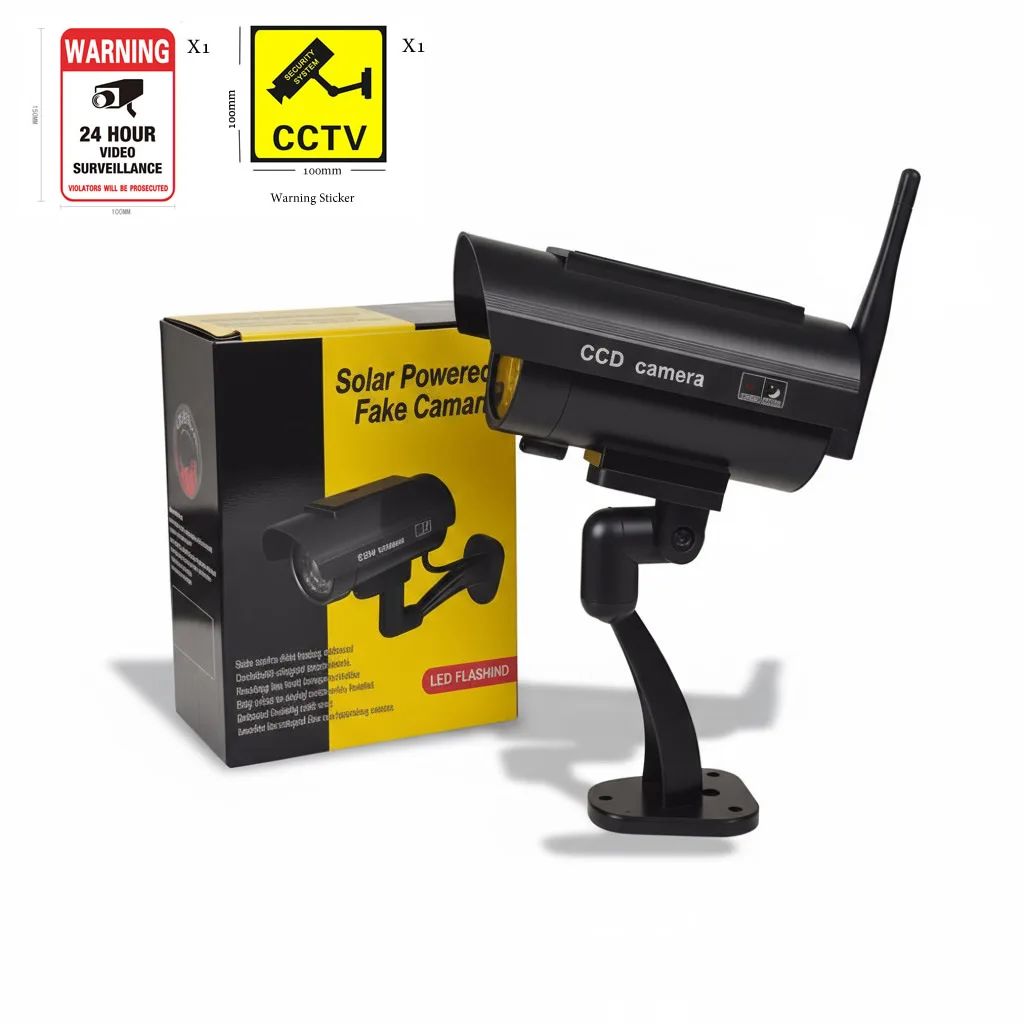 كاميرا وهمية لاسلكية تعمل بالطاقة الشمسية مع هوائي...