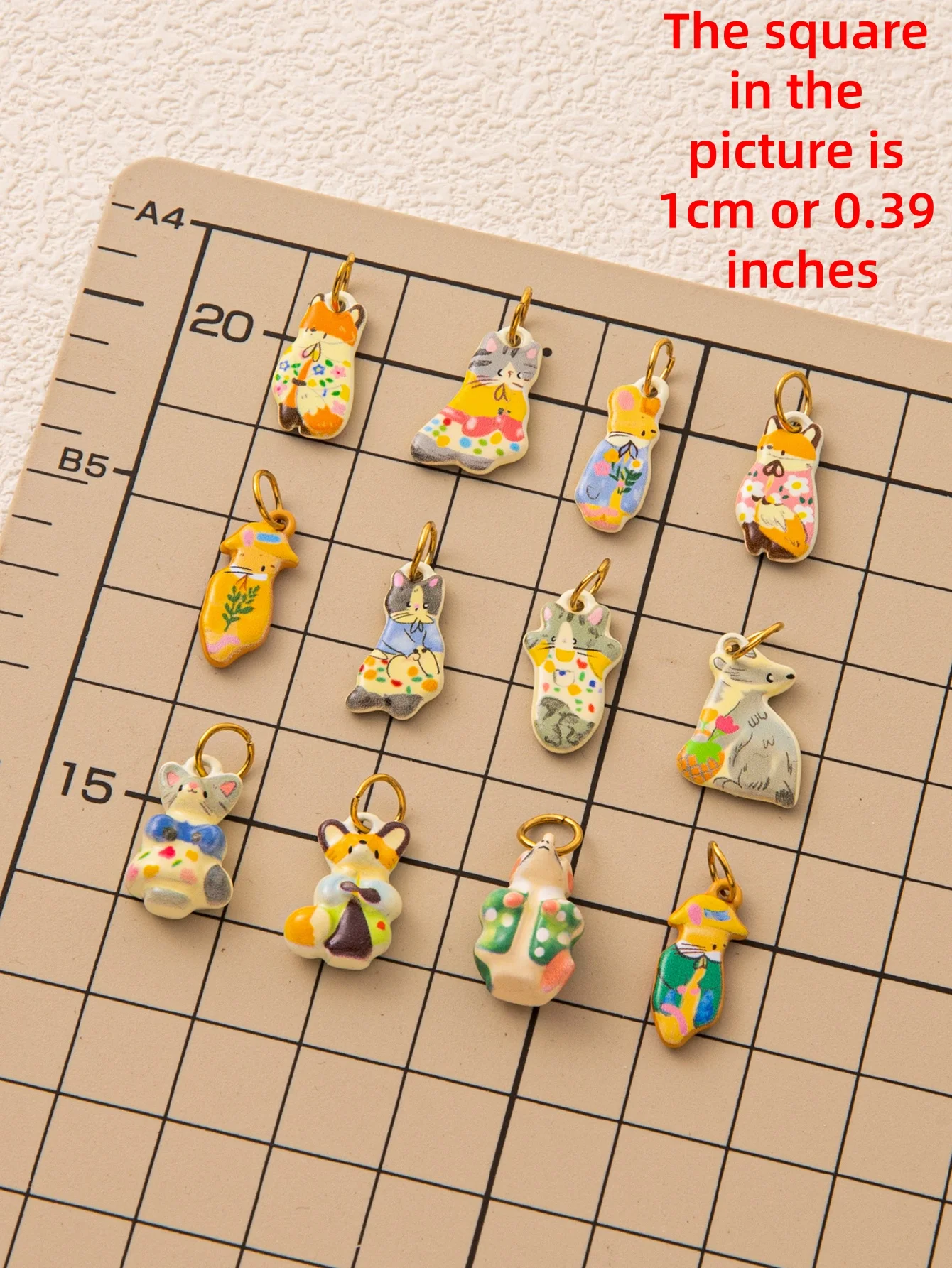 Einfache und niedliche, beliebte Fuchs- und Maus-Anhänger aus 316er Edelstahl, wasserdicht, farbbeständig, zum Selbermachen für Schmuck.