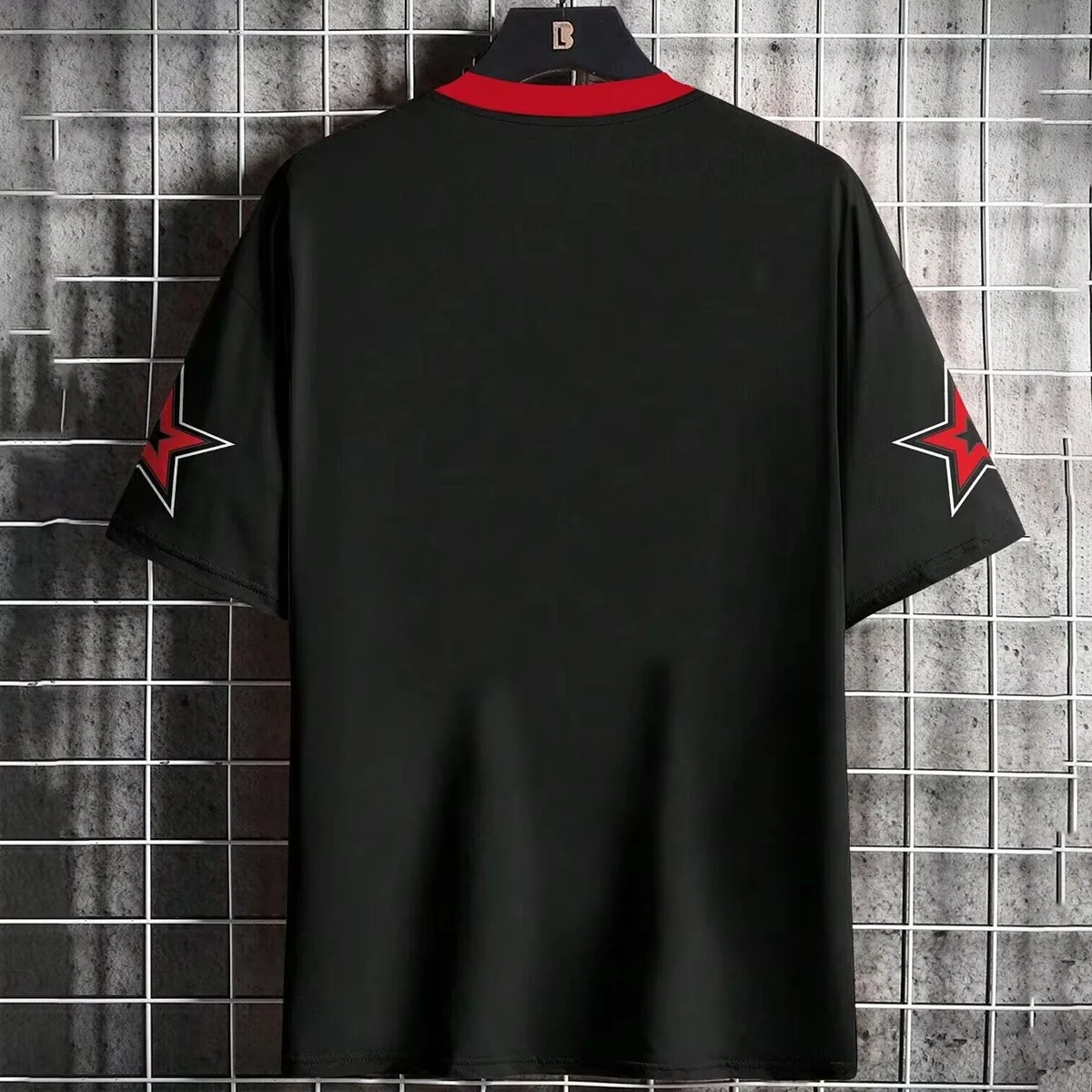Men's T-shirts Letter Number Print Round Neck Short Sleeve Outdoor Sports Fans Wear