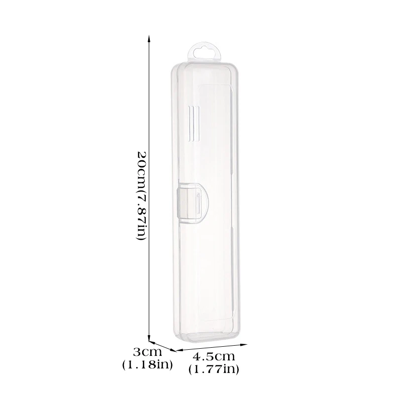 Houseeker Portable Makeup Brush Organizer Transparent Eyebrow Pencil Cosmetic Storage Box With Cover Tableware Chopsticks Case