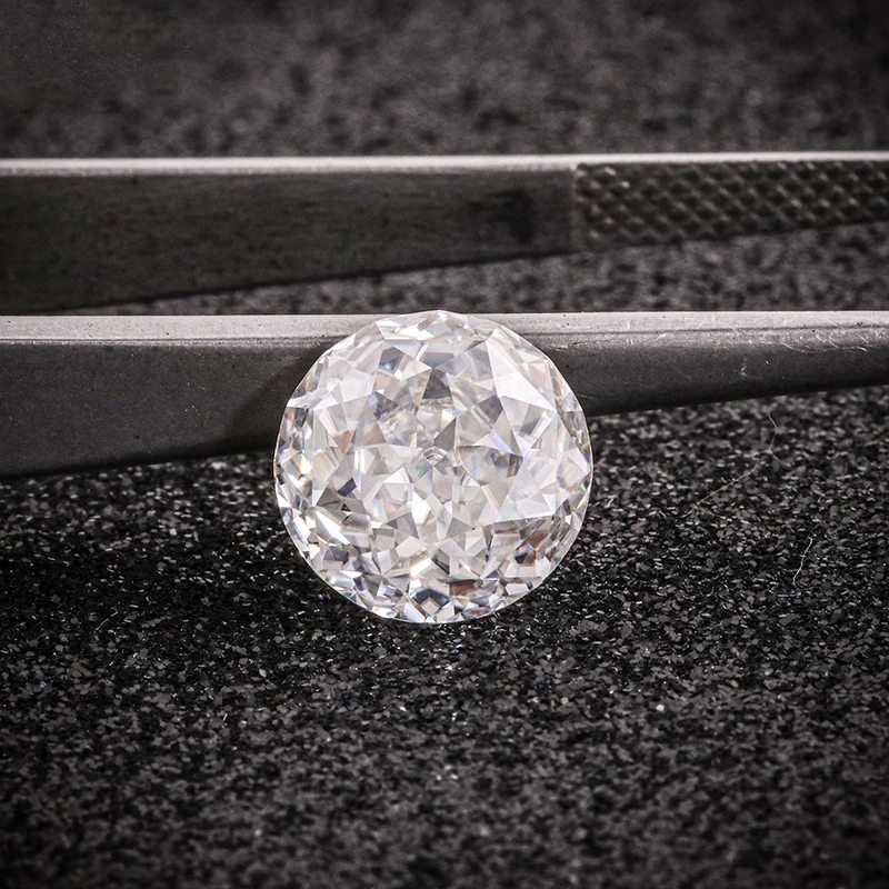 1-8ct Real D Color VVS1 Jubilee Cut Moissanite Loose Stone Round Iced Moissanite Diamond Gemstone Pass Tester for Diy Jewelry