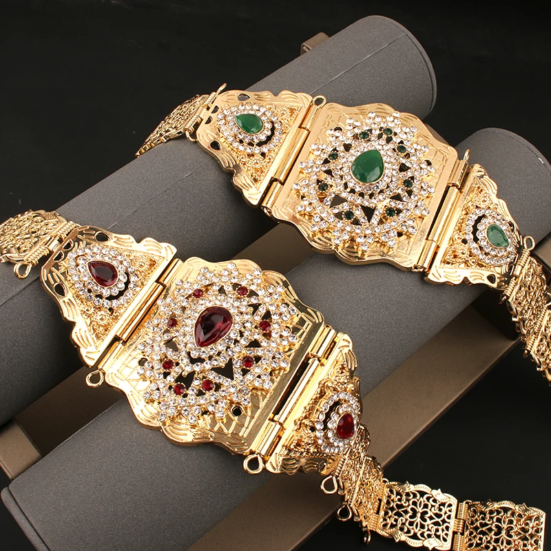 Dicai Moroccan Belt Wedding Jewelry Algerian Wedding Dress Robe Belt Gold Color Silver Color Waist Jewelry Bridesmaid Weddings bridal waistband bridal dress decoration
