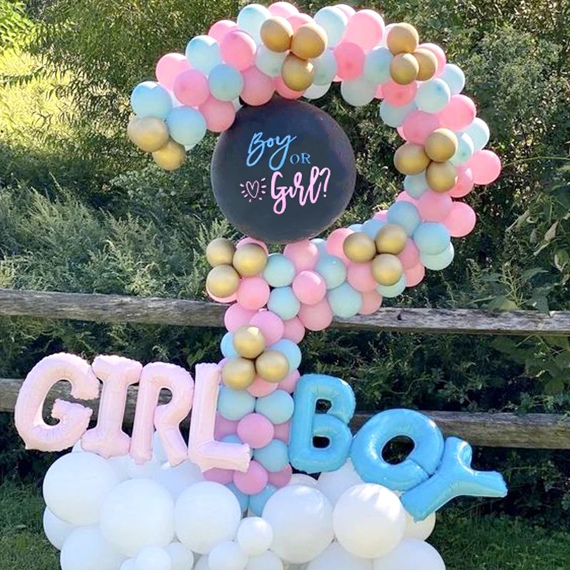 

Gender Reveal Party Balloon Garland Arch Kit Boy Or Girl Baby Shower Pink Blue Latex Balloon Set Kids Birthday Party Decoration