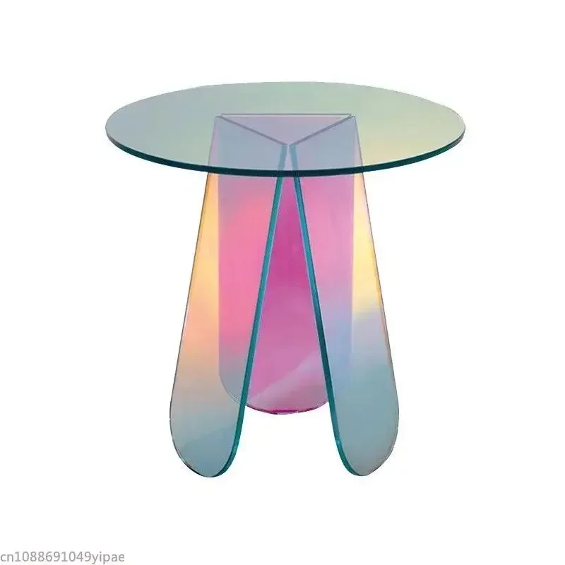 Acrylic Rainbow Coffee Table Modern Simple Living Room Balcony Storage