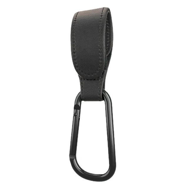 Premium PU Leather Stroller Organizer with 360° Rotatable Hooks, High-Quality Crochet Accents