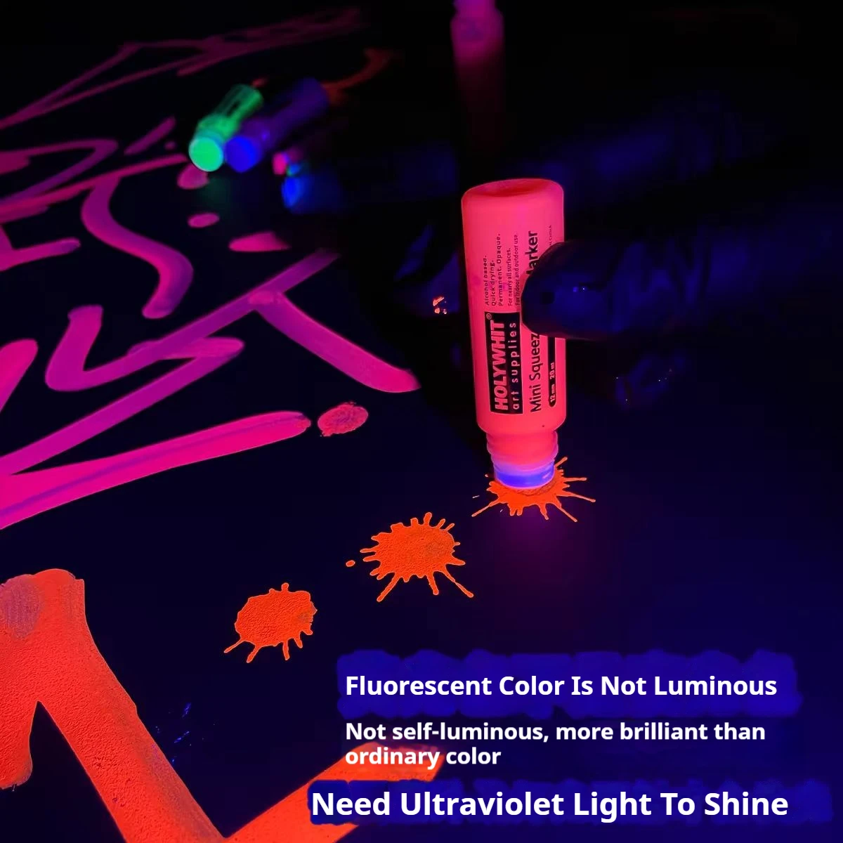 20ml 그래피티 플로우 펜 페인트 시그니처 펜 12mm 라운드 팁 방수 마커 잉크 포함 미술 용품 형광 페인팅 필기용