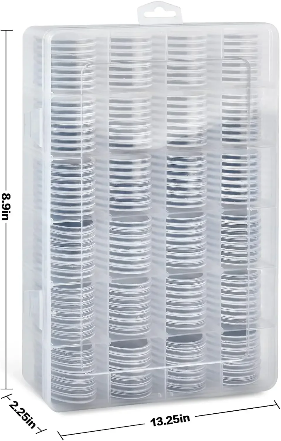 168 Pieces 46mm Coin Capsules with Foam Gasket and Plastic Storage Organizer Box, 6 Sizes (20/25/27/30/38/46mm)Coin Collection 6