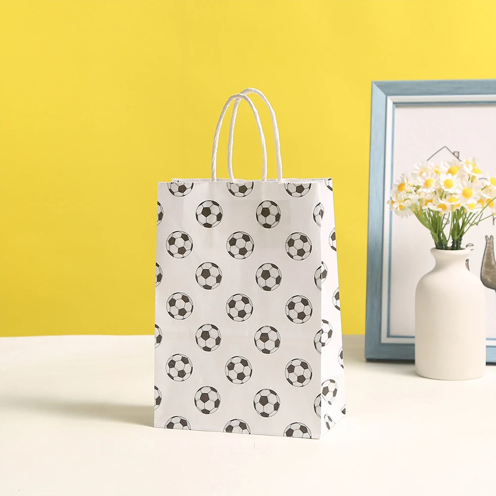

12 шт. конфеты Goodie леденцы с ручкой футбол печать подарочные пакеты футбол тема конфеты сумки для футбола тематические конфеты