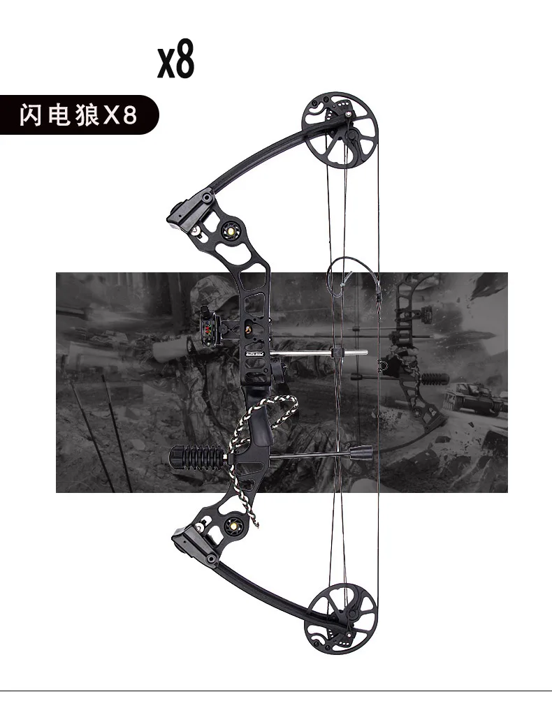 Compound Bow Kit, Bowfishing Bow Kit with Bowfishing Reel and Bowfishing  Arrow,Draw Weight 30-70 Lbs, Draw Length 23.5-30.5 inches, 320 Fps