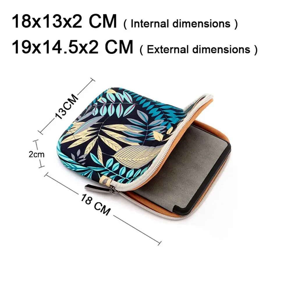 Compact Shockproof 6-Inch e-Reader Protective Sleeve and Carrying Pouch