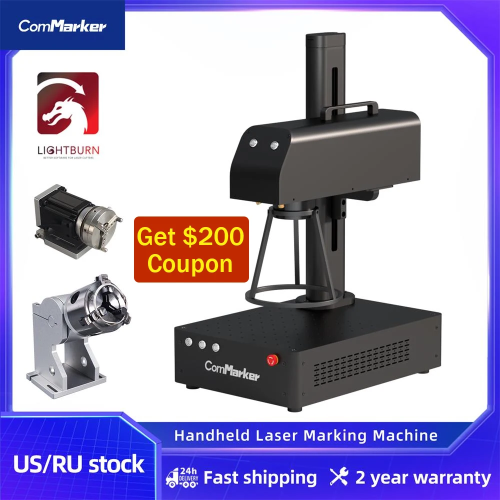 ComMarker B4 Laser Marking Machine Raycus 30W Auto Lifting Fiber Laser