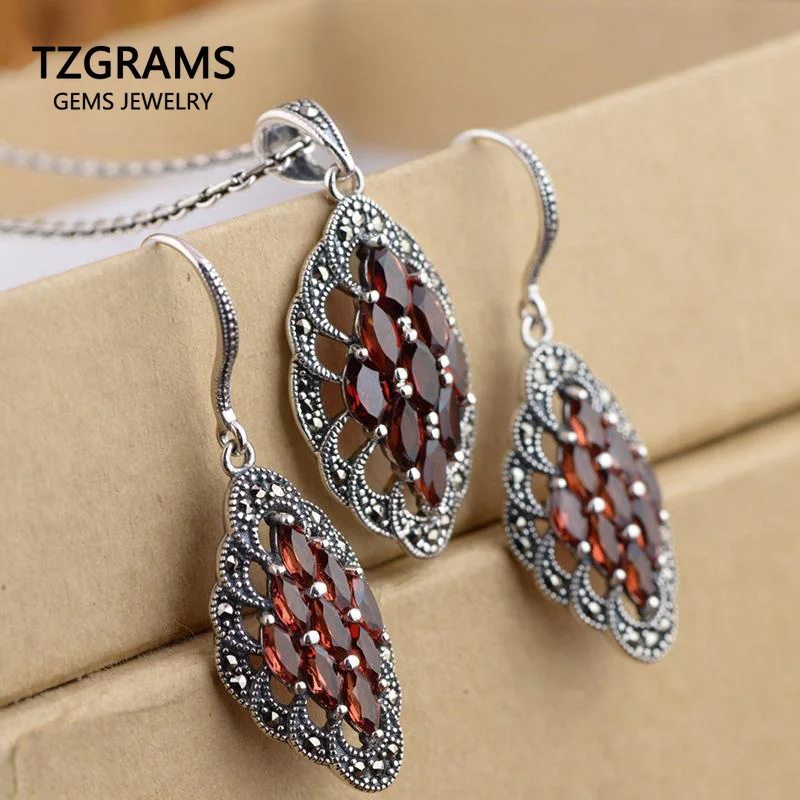 Jewelry Sterling Silver Red Silver Jewelry Sets 925