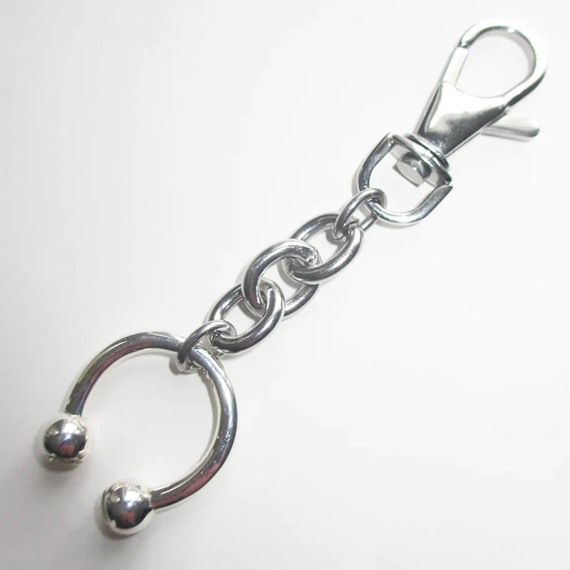 Punk Charm Horseshoe Clip Keychain Korean Fashion Geometric Backpack Pendant Goth Accessories Keychains Grunge Rock Jewelry