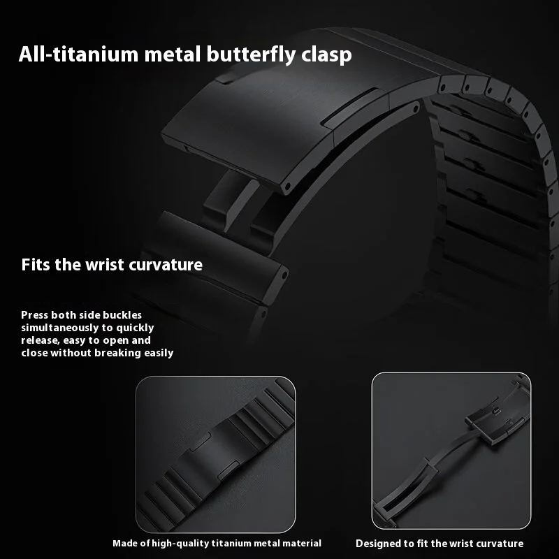 Men's Titanium Strap - Lightweight Stainless Steel Metal Band