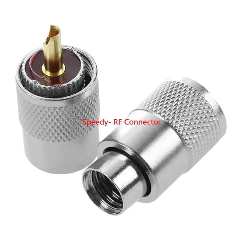 High-Quality UHF Male Plug Connector for Coaxial Cable - Fast Delivery