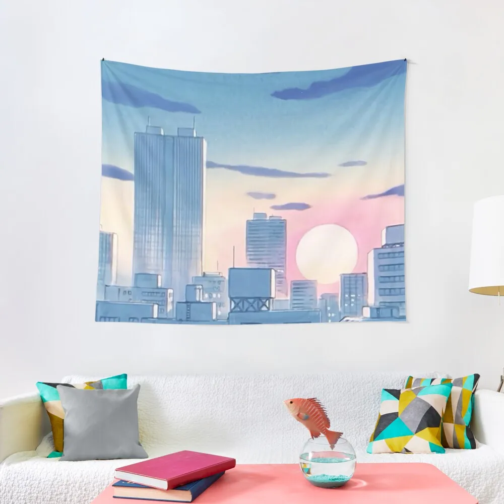 

Anime Inspired City Scenery Tapestry Room Decor Cute