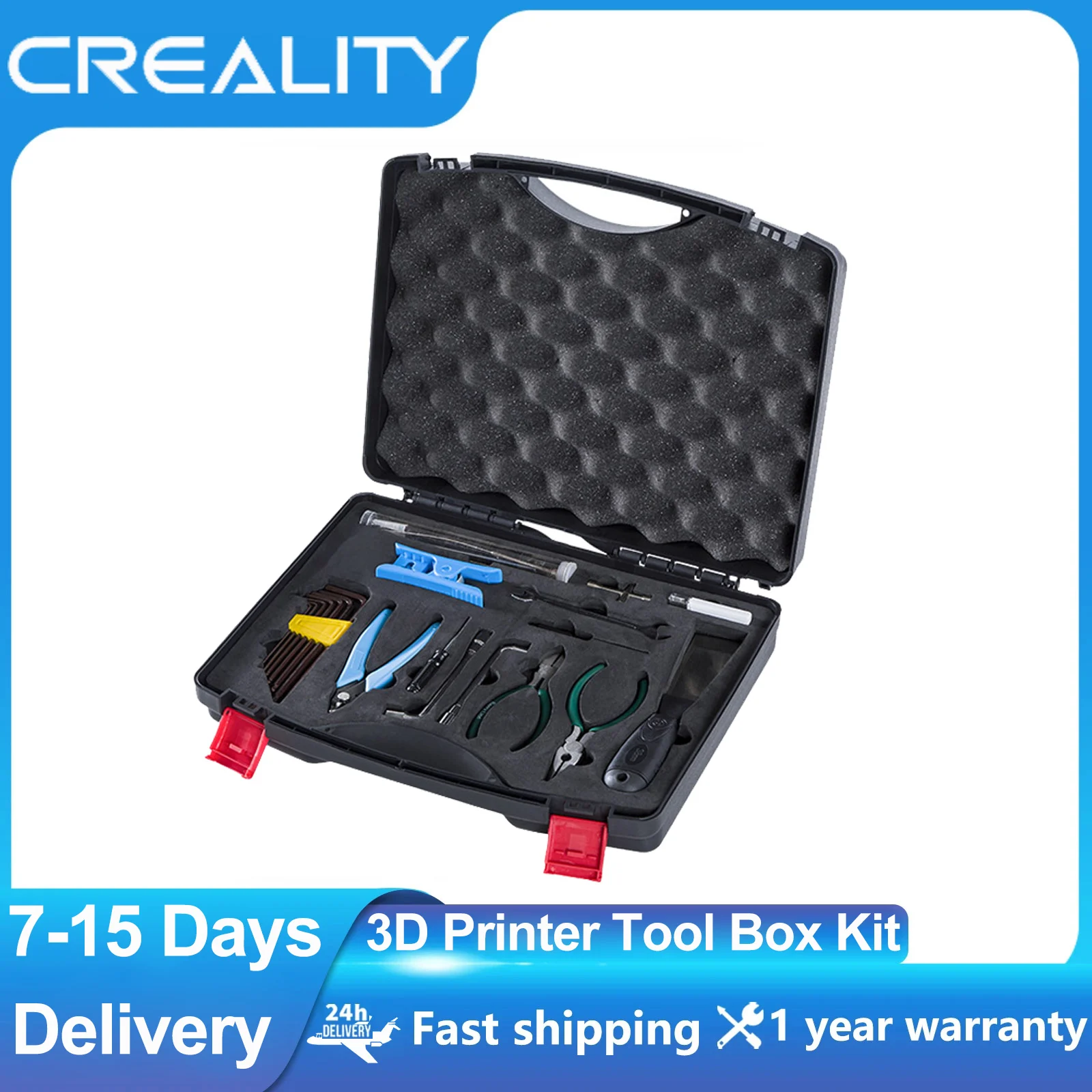

CREALITY 3D Printer Tool Box Kit 18 Types of Tools Screwdriver/Wrench/Pliers/Needle/SD Reader Suit For All 3D Printer Repair Set