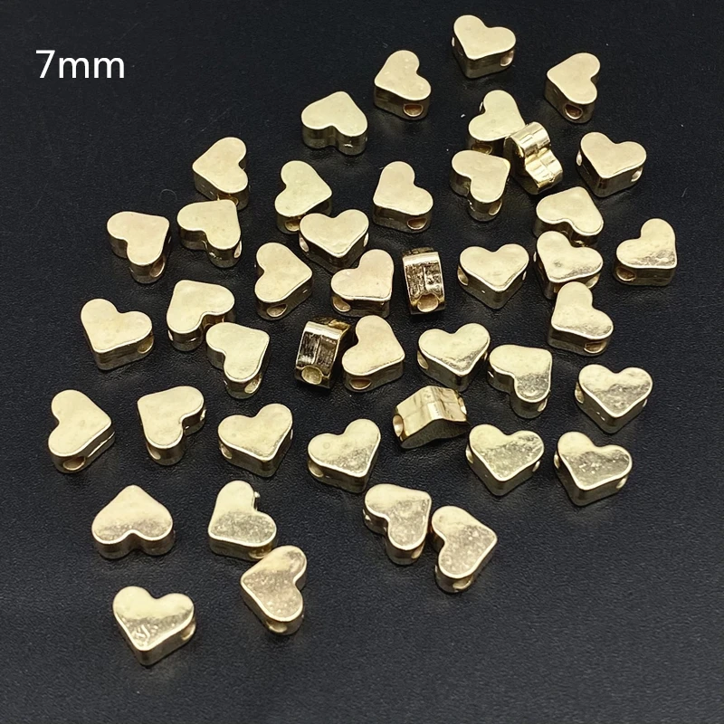 Acrylic Beads 50Pcs about 8mm Star Love Heart Gold Color Loose Spacer CCB Acrylic Beads for DIY Jewelry
