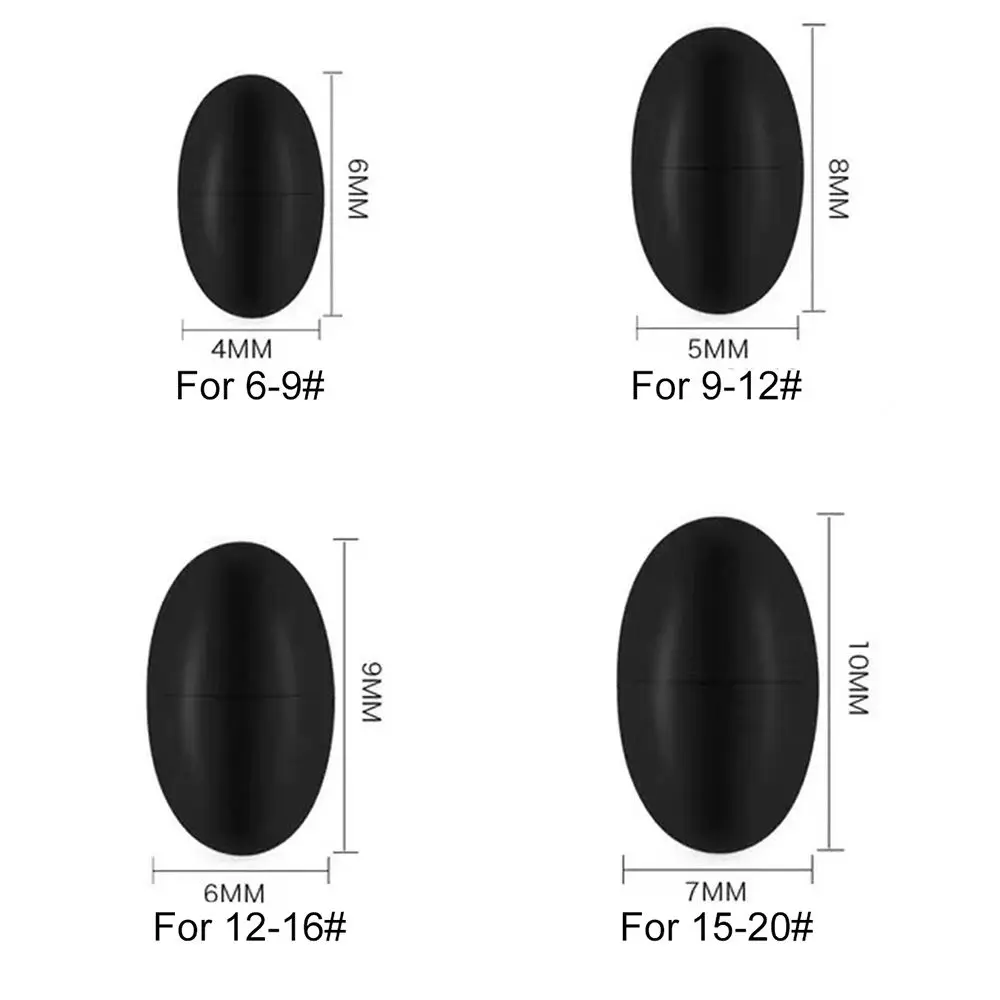 60pcs(10 Groups) Vislijn 6-20# Carp Line Stopper Luminous Space Beans Fishing Accessories Rubber Float Catfish Flotador