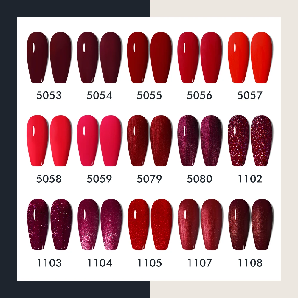 RG 15ML Red Hybrid Nail Gel Polish Nail Supplies Vernis Semi Permanent Nail Art Manicure LED UV Glitter Gel Nail Varnishes 2023