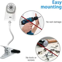 Support universel pour moniteur de bébé, support de caméra pour bébé, pour berceau, pépinière, Clip à vis 1/4, tuyau, montage sans trou, CCTV Ph 3