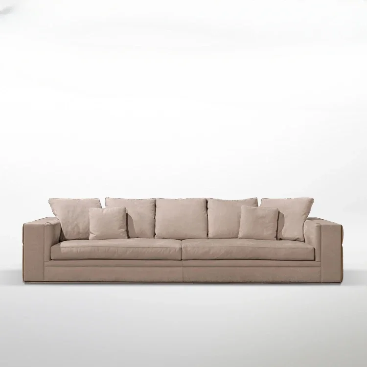 

Italian luxury high-end living room American frosted technology cloth Hong Kong post-modern leather sofa