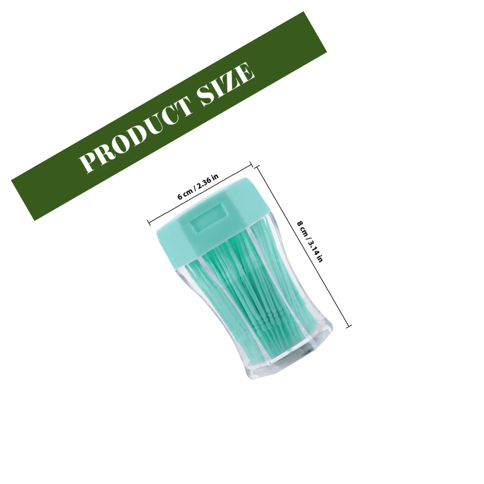 200Pcs 이쑤시개 브러시 치간 청소기 음식 잔해물 제거를위한 더블 헤드 치실 도구 건강한 잇몸 흰색 치아 경량
