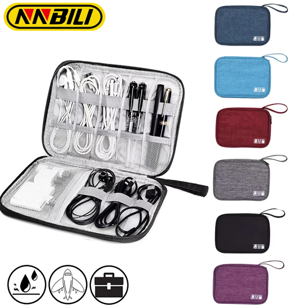cable Storage Bag Waterproof Digital Electronic Accessories Organizer Portable Travel Organizer Case For Cable Charger NNBILI cable organizer cable storage bag