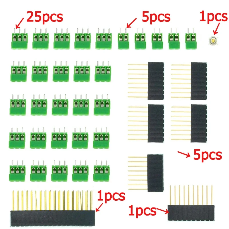 Compatible with MEGA2560 Double sided PCB Prototype Screw Terminal Block Shield Board Kit, for Arduino Mega 2560 R3