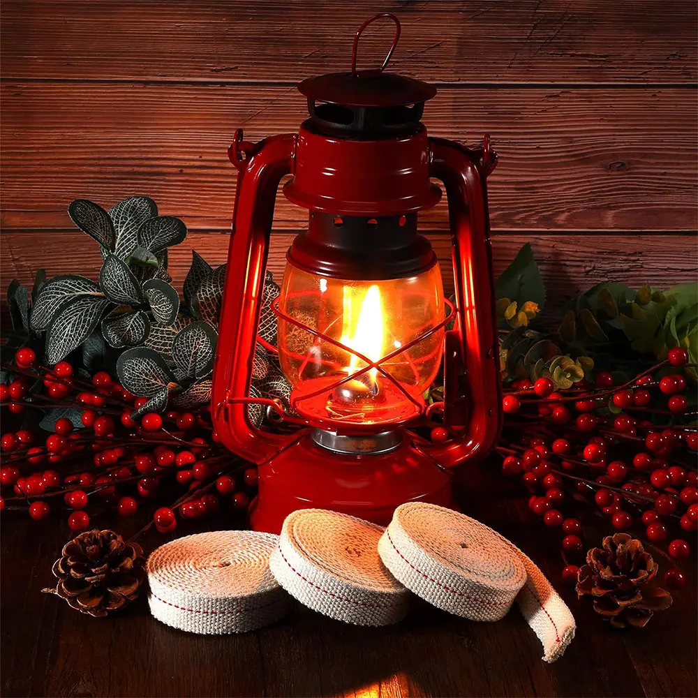1.1cm/1.3cm/1.5cm/2cm Width 1Meter Long White Flat Cotton Paraffin Lamp Wick with Stitch Braided For Oil Lamps Candle Burner
