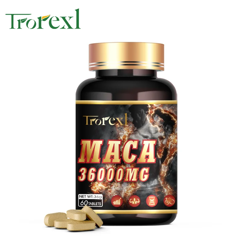 Organic Maca Root Ginseng 60 Vegan tablets Natural Energizer, ginseng supplement,energy booster,aguaje maca root extract
