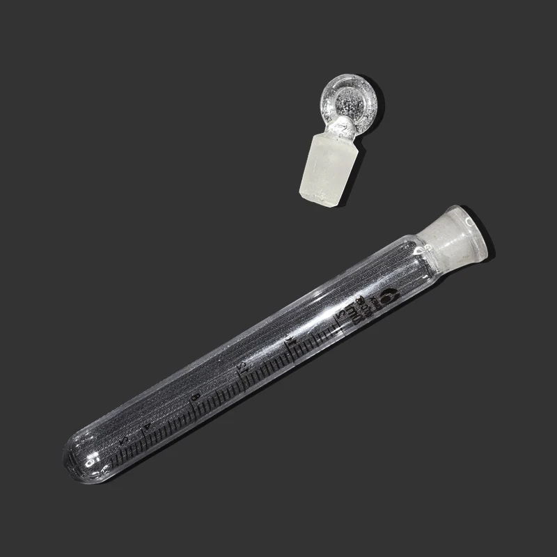 20ml Lab Clear Glass Test Tube Round Bottom Tube Vial With Push Cap School Lab Supplies