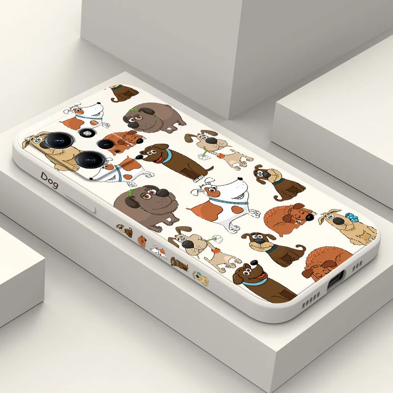 Adorable Dog Pack Liquid Silicone Phone Case Cover