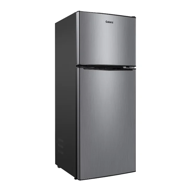Galanz 4.6. Cu ft Two Door Mini Refrigerator with Freezer, Stainless Steel 2