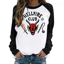 unisex Hellfire Club Stranger Things 4 T Shirt women/men Long Sleeve T-shirt Upside Down Tshirt Eleven Shirt Clothing Cospaly