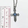 Cartoon Gray Fullbuster Necklace Metal Pendant Cross Alloy Chain Cosplay Costume 4