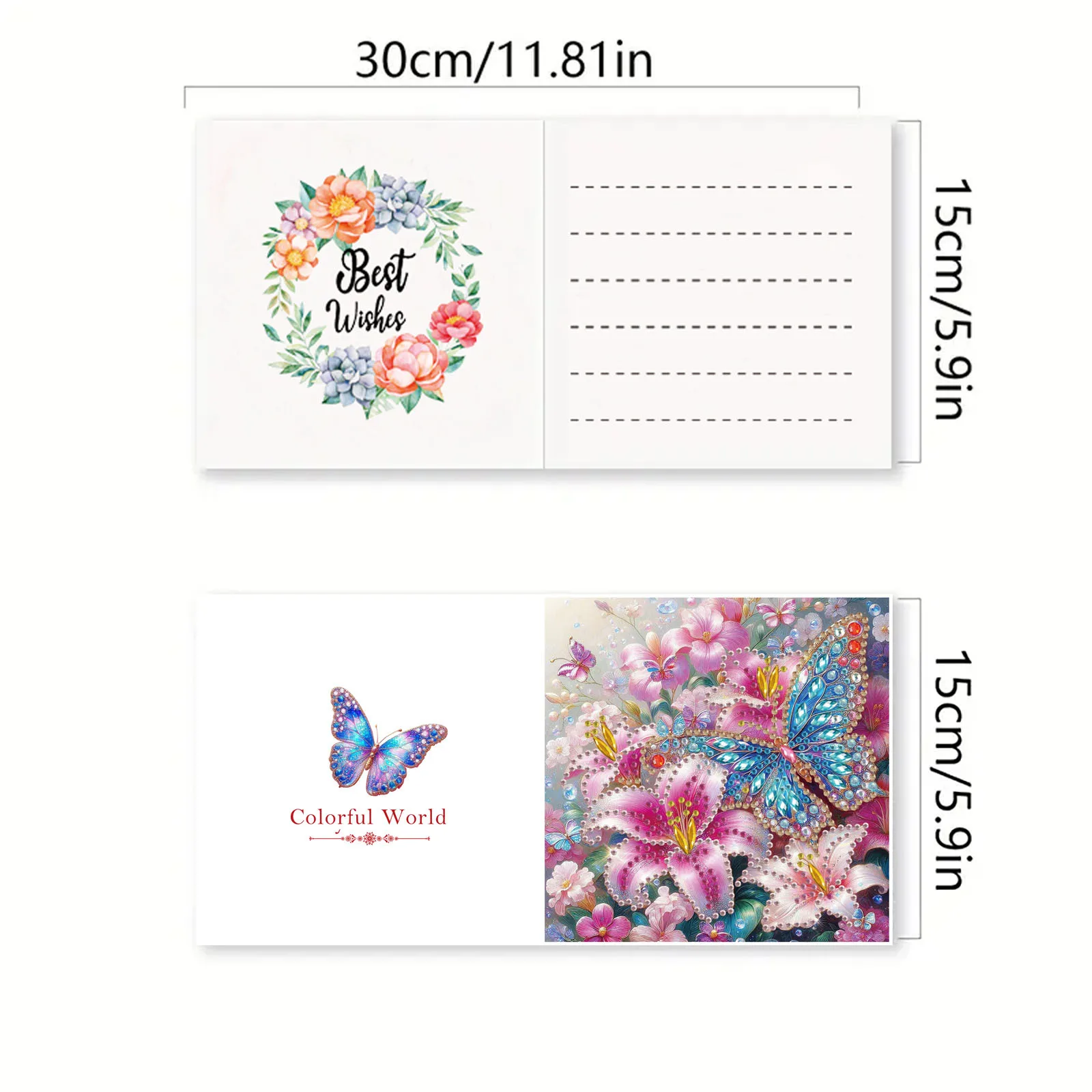 Diamond Painting Set 6-piece Butterfly-style