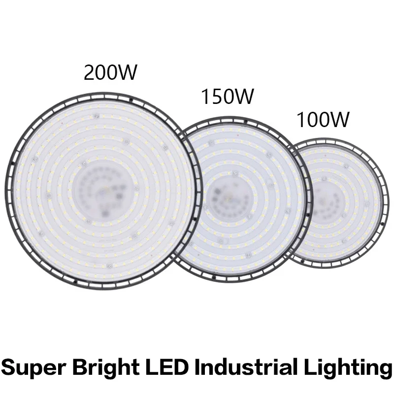 Super Bright 150W UFO LED High Bay Lights AC220V Waterproof Commercial Industrial Market Warehouse Garage Workshop Garage Lamps