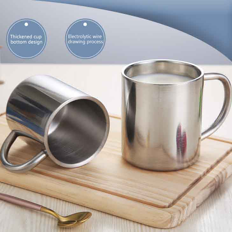 Travel Tumbler Jug Children's Milk Tea Cups Office Water Mug Double Wall 304 Stainless Steel Coffee Mug Without Lid Portable Cup