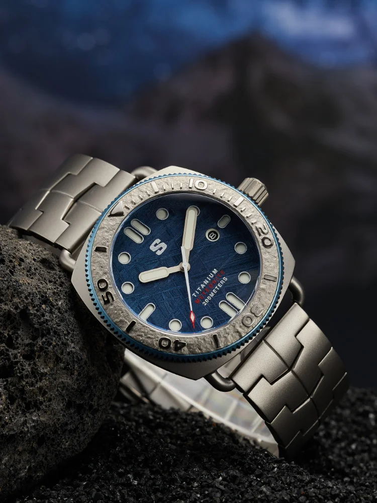 Stalingrad 45mm Premium Titanium Men's Watch 200M Water Resistant Sapphire Ultra-Bright Luminous 8215 Automaticwatches for man 4