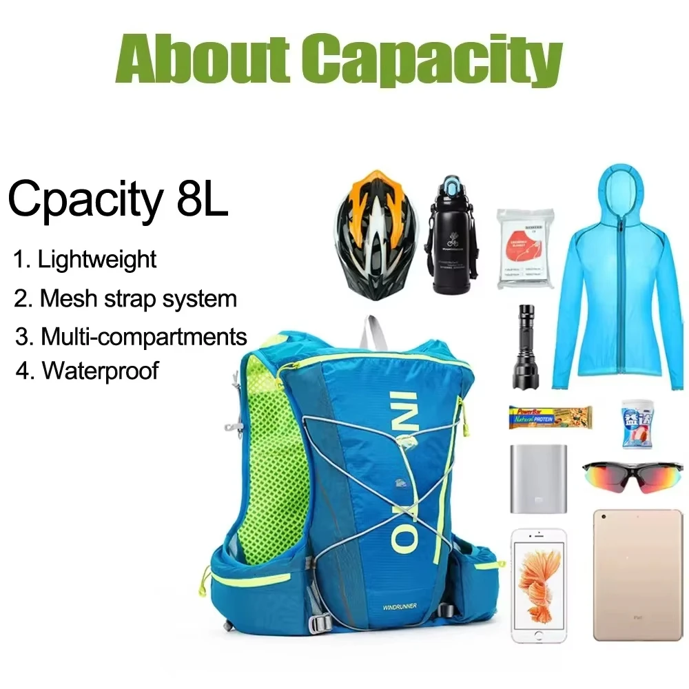 Lightweight Hydration Vest Backpack,Running Backpack with 2L Water Bladder Hydro Water Daypack for Outdoor Hiking Cycling Trail