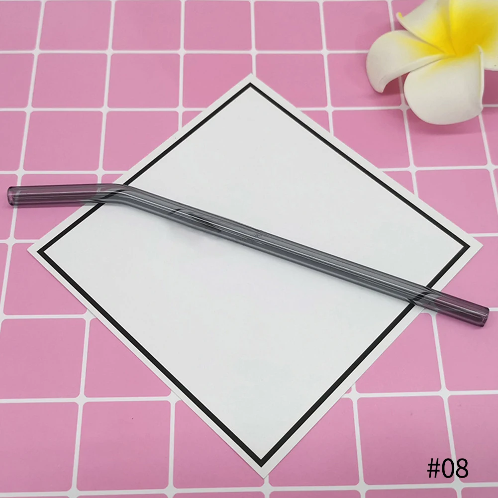 Eco-Friendly Multi-Color Reusable Glass Drinking Straws