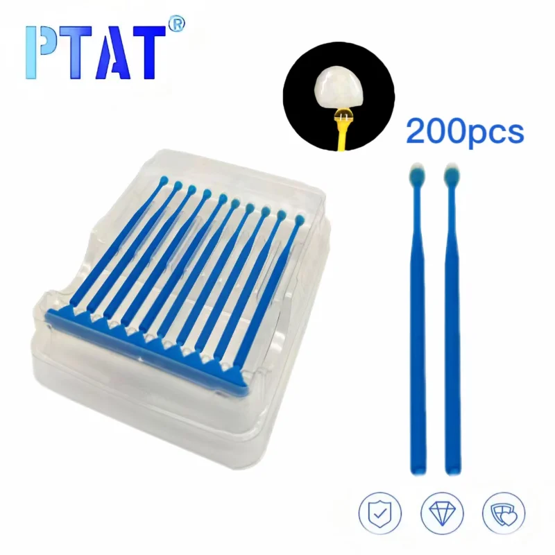 

Dental Applicator Sticks Adhesive Tip for Tooth Crown Porcelain Veneer Disposable Dental Materials Brush Applicator Dentistry