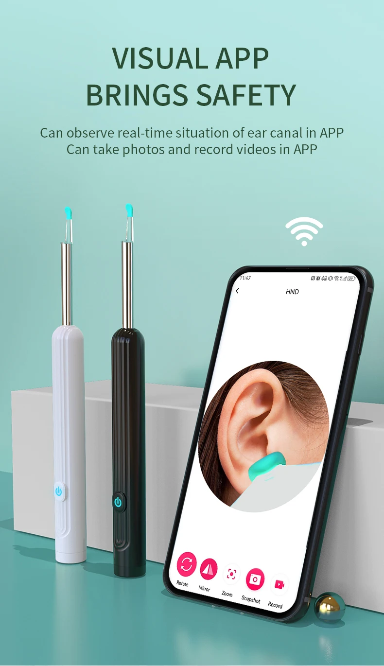 Ohrenreiniger mit Kamera WLAN & LED – 1296P USB-C