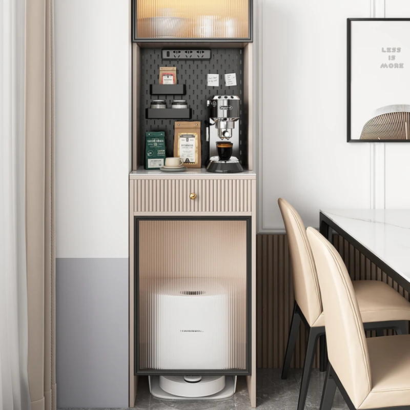 

Sideboard cabinet small apartment high cabinet integrated simple stone sweeping robot shelf storage
