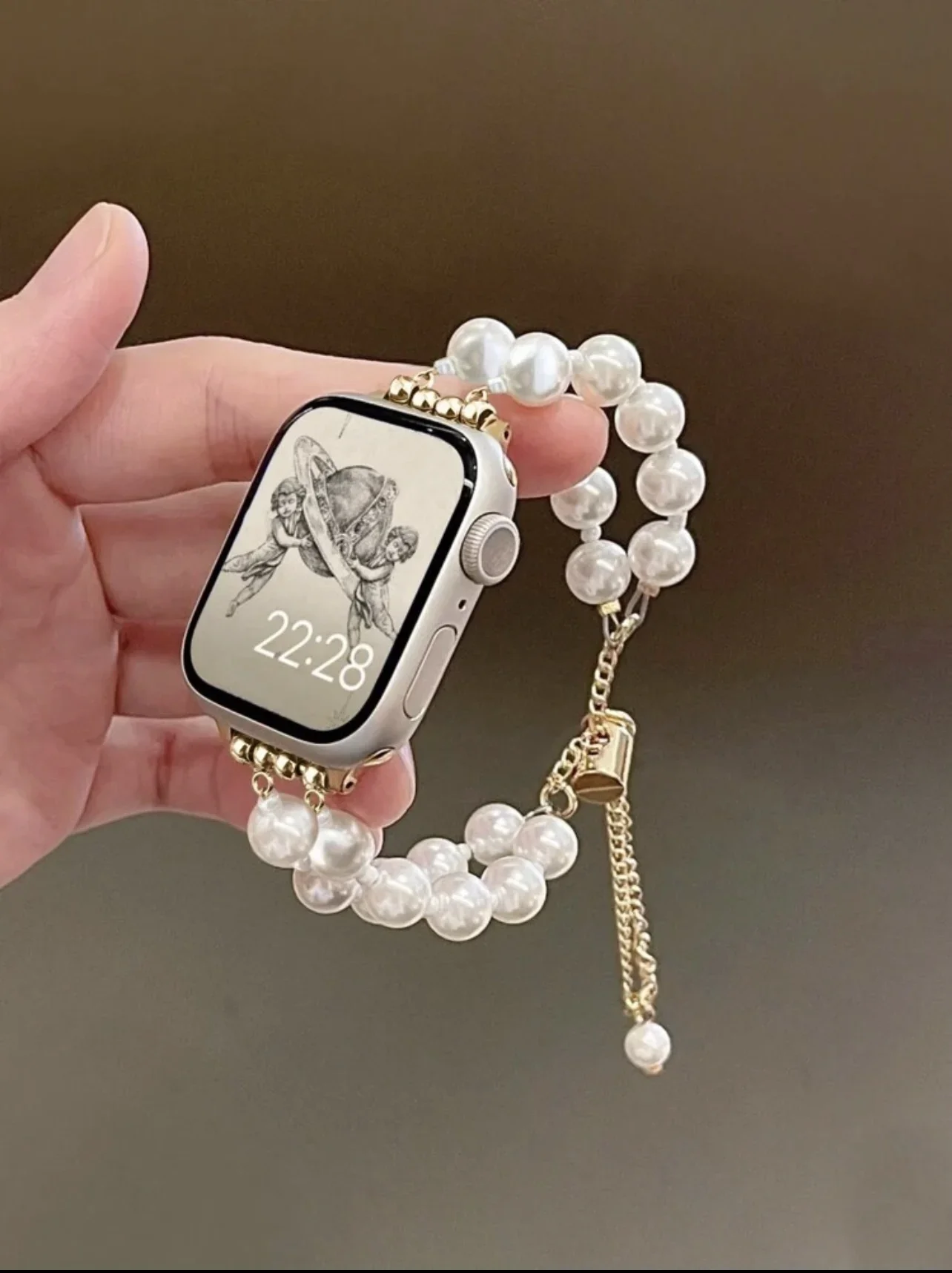 Elegant Adjustable Beaded Link Strap