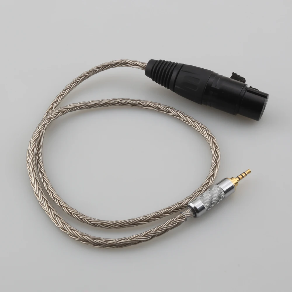 16Core 2.5 balanced cable Carbon Fiber Conversion male Plug to 2.5mm 3.5mm 4.4mm 4pin xlr Female Gold-plated for audio headse