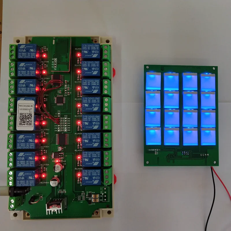 

16 way touchpad and relay board wireless connection control self-locking, point action interlocking function