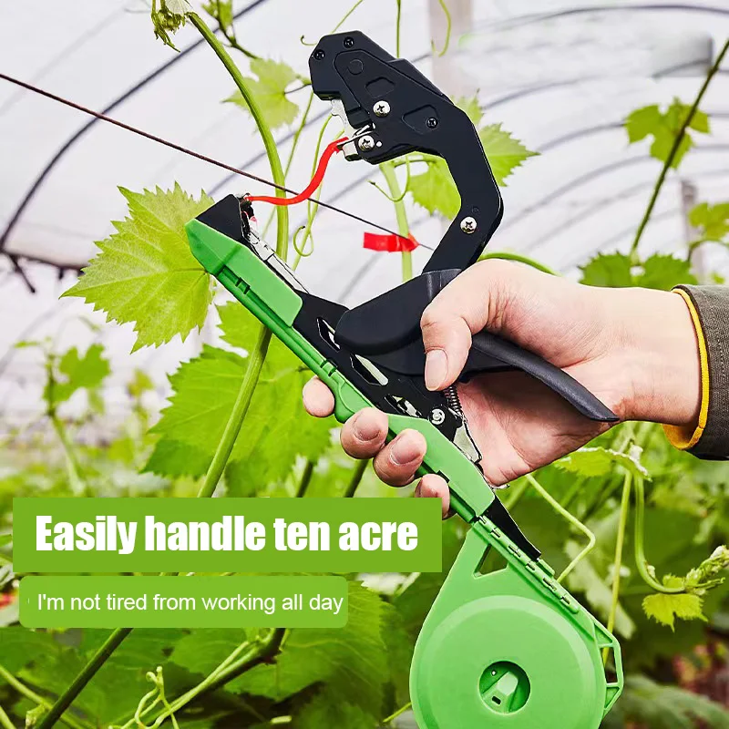 Plant tying tool Tying Machine +5 Rolls Tape Set for Vegetable Grape Tomato Cucumber Pepper Flower
